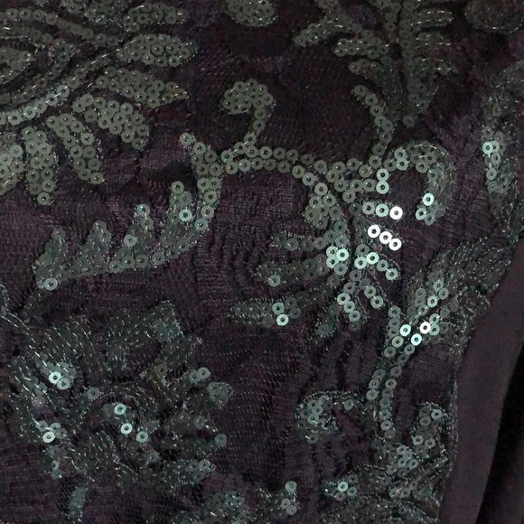 Bob Mackie Wearable Art Black & Green Sequin Top M - Picture 2 of 8